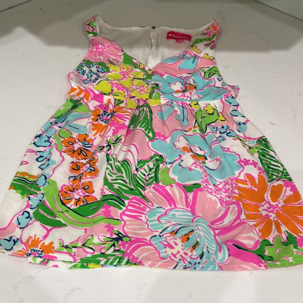 Lilly Pulitzer for Target babydoll tank top blouse Nosey Posey floral size Small